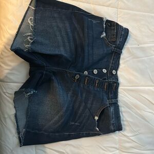 Kancan dark distressed jeans shorts